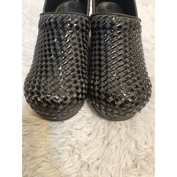 Sanita Women's Woven Black Danish Clogs Size‎ 38 - Picture 12 of 13